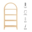 Vexley 60 Inch Wide Arched Bookshelf in Natural