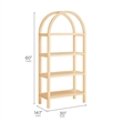 Vexley 60 Inch Wide Arched Bookshelf in Natural