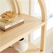 Vexley 60 Inch Wide Arched Bookshelf in Natural