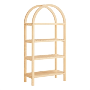 Vexley 60 Inch Wide Arched Bookshelf in Natural