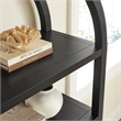 Vexley 60 Inch Wide Arched Bookshelf in Black