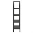 Vexley 60 Inch Wide Arched Bookshelf in Black