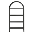 Vexley 60 Inch Wide Arched Bookshelf in Black