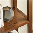 Vexley 72 Inch Tall Narrow Arched Bookshelf in Walnut