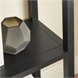 Vexley 72 Inch Tall Narrow Arched Bookshelf in Black