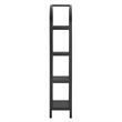 Vexley 72 Inch Tall Narrow Arched Bookshelf in Black