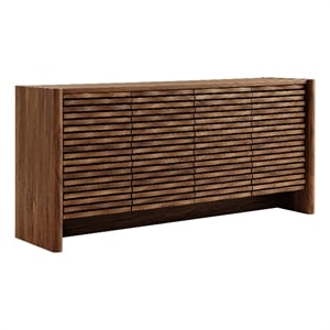 Emric Wave 66&quot 4-Door Sideboard in Walnut