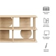Zadie 55 Inch Console Table in Light Oak