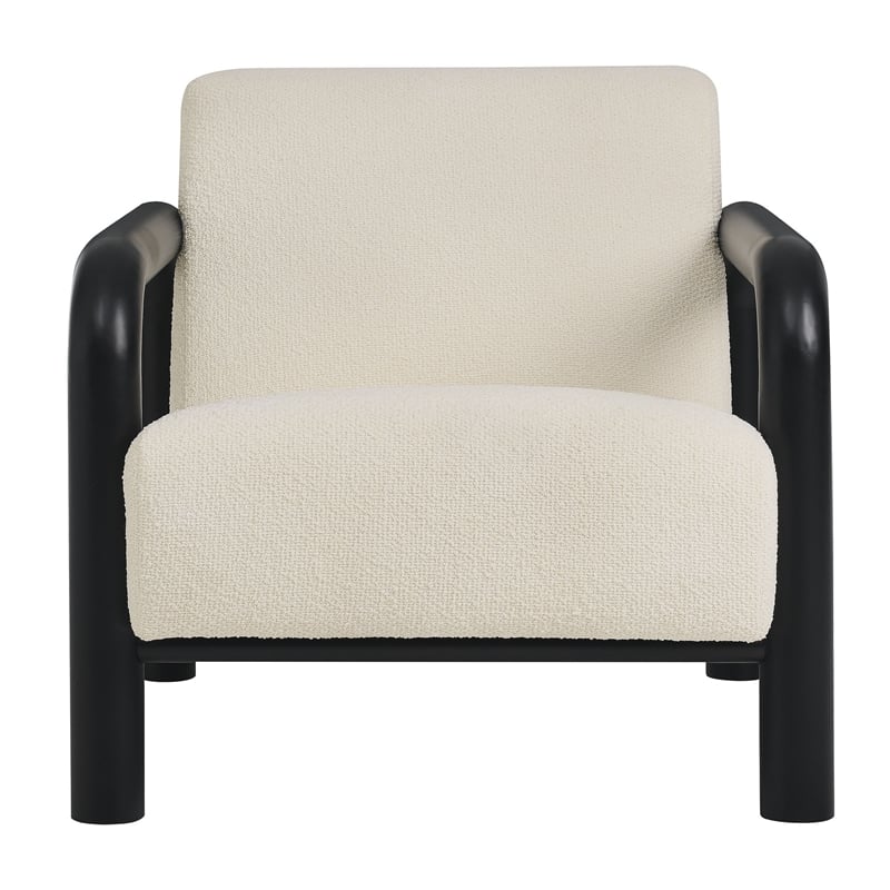 Sereno Boucle Accent Chair in Cream Black