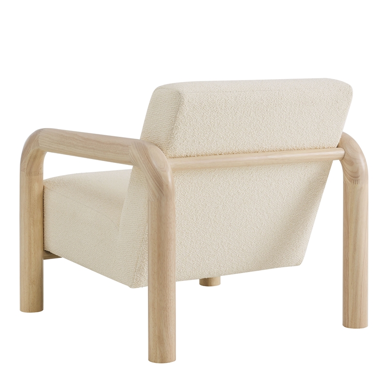 Sereno Boucle Accent Chair in Cream Oak