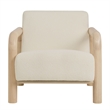 Sereno Boucle Accent Chair in Cream Oak
