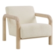 Sereno Boucle Accent Chair in Cream Oak
