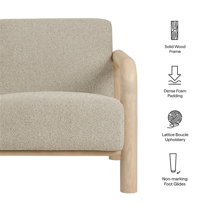 Sereno Boucle Accent Chair in Marble Oak