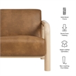 Sereno Vegan Leather Accent Chair in Canyon Oak