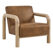 Sereno Vegan Leather Accent Chair in Canyon Oak