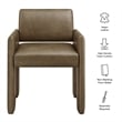 Daven Vegan Leather Dining Armchair in Mushroom