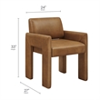 Daven Vegan Leather Dining Armchair in Canyon