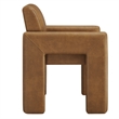 Daven Vegan Leather Dining Armchair in Canyon