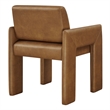 Daven Vegan Leather Dining Armchair in Canyon