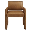 Daven Vegan Leather Dining Armchair in Canyon