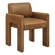 Daven Vegan Leather Dining Armchair in Canyon