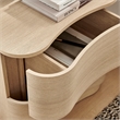 Mirae 2-Drawer Curved Nightstand in Brushed Light Oak