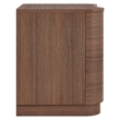 Mirae 2-Drawer Curved Nightstand in Brushed Brown Oak