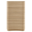 Mirae 5-Drawer Curved Dresser Chest of Drawers in Brush Light Oak