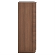 Modway Mirae Engineered Wood 5-Drawer Curved Bedroom Chest in Brushed Brown Oak