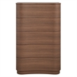 Modway Mirae Engineered Wood 5-Drawer Curved Bedroom Chest in Brushed Brown Oak