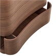 Modway Mirae Engineered Wood 5-Drawer Curved Bedroom Chest in Brushed Brown Oak