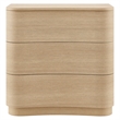 Mirae 3-Drawer Curved Compact Dresser in Brushed Light Oak