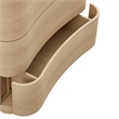 Mirae 3-Drawer Curved Compact Dresser in Brushed Light Oak