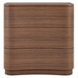 Mirae 3-Drawer Curved Compact Dresser in Brushed Brown Oak