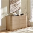 Mirae 6-Drawer Curved Dresser in Brushed Light Oak
