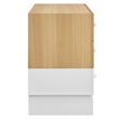Nolia 3-Drawer Color Block Dresser in Oak White