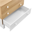 Nolia 3-Drawer Color Block Dresser in Oak White