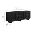 Knox 71 Inch TV Stand in Black