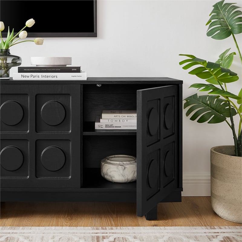 Knox 71 Inch TV Stand in Black