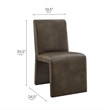 Emory Vegan Leather Dining Side Chair in Mushroom