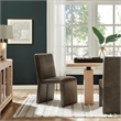 Emory Vegan Leather Dining Side Chair in Mushroom