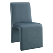 Emory Upholstered Performance Velvet Dining Side Chair in Cadet Blue