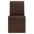 Emory Upholstered Performance Velvet Dining Side Chair in Chocolate