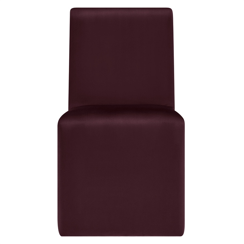 Emory Upholstered Performance Velvet Dining Side Chair in Mulberry