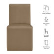 Emory Upholstered Performance Velvet Dining Side Chair in Taupe