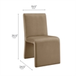 Emory Upholstered Performance Velvet Dining Side Chair in Taupe