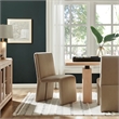 Emory Upholstered Performance Velvet Dining Side Chair in Taupe
