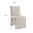 Emory Upholstered Performance Velvet Dining Side Chair in Alabaster