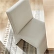 Emory Upholstered Performance Velvet Dining Side Chair in Alabaster