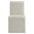 Emory Upholstered Performance Velvet Dining Side Chair in Alabaster